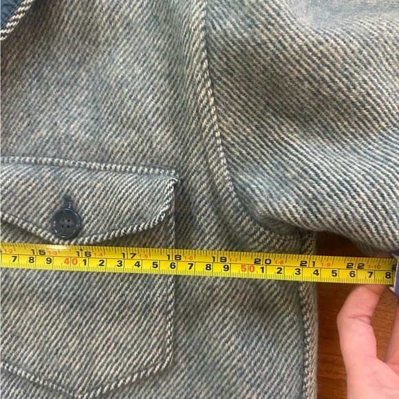 Vintage 1950’s LL Bean Northwoods Wool Shirt - blue button up - Picture 5 of 5